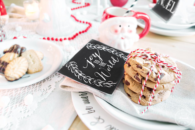 free printable christmas placecards - paint me pink