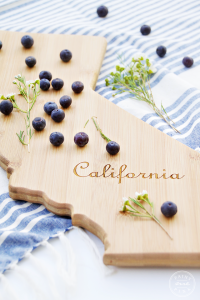 New California cutting board and Bluberry Scone Recipe