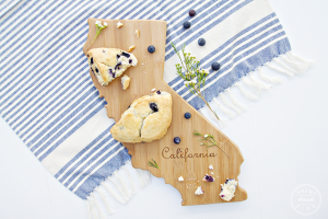 New California cutting board and Bluberry Scone Recipe