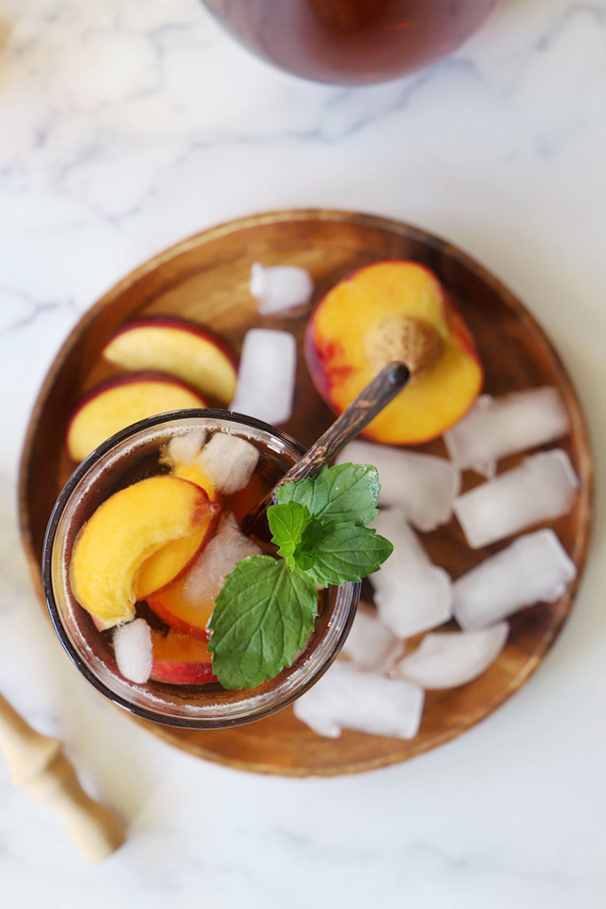 Refreshing 3 ingredient Peach Iced Tea recipe - Lifestyle of a Foodie