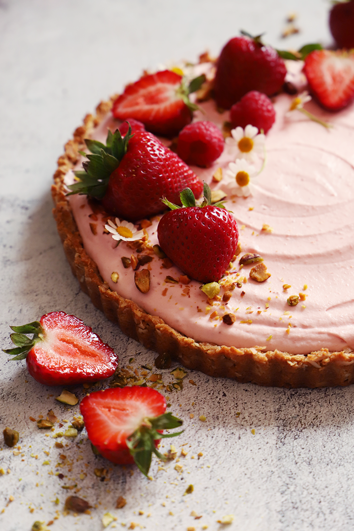 Strawberry Mousse Tart Recipe Paint Me Pink